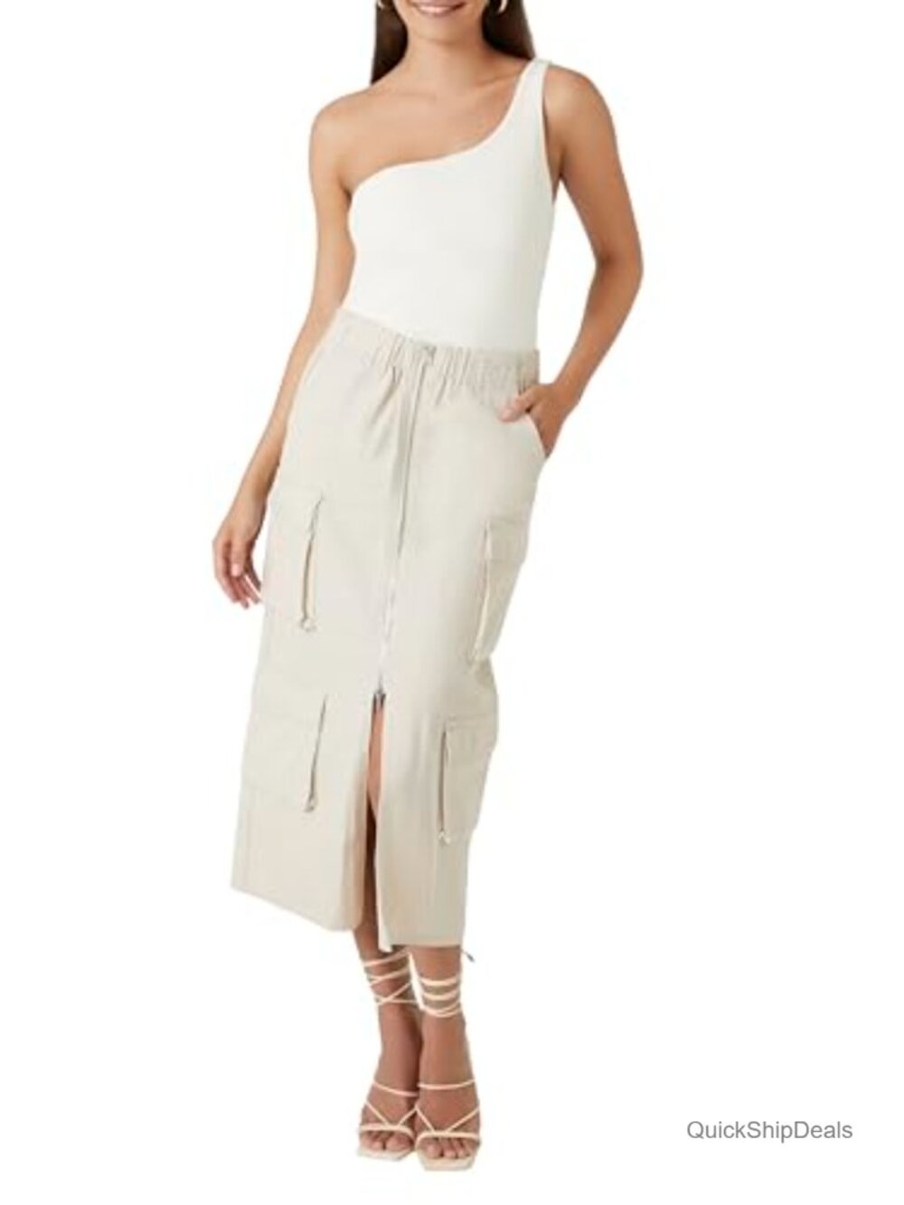 Forever 21 Twill Cargo Maxi Skirt